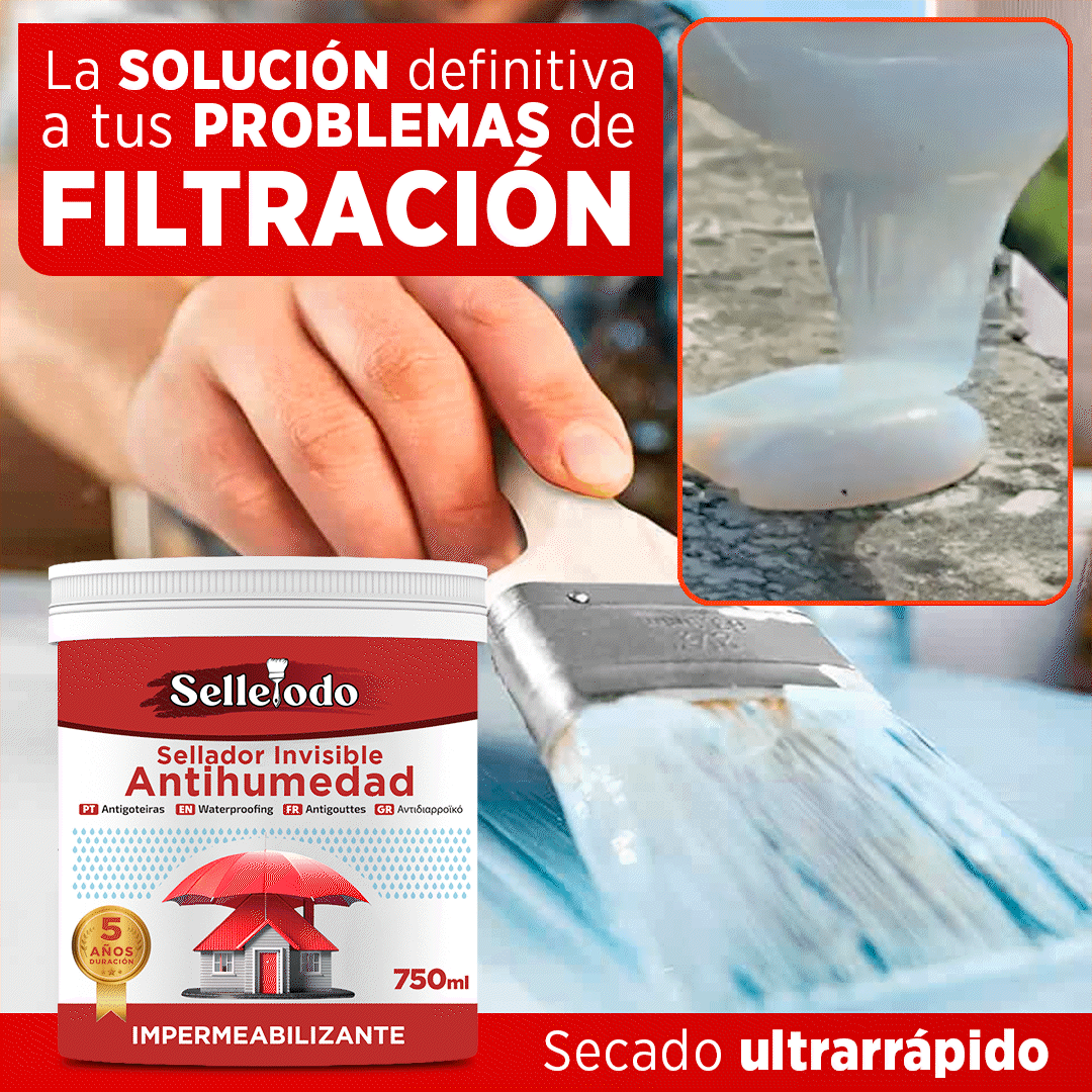 Selle Todo 750g - Proteção Transparente Contra Infiltrações, Mofo e Umidade | Dura Até 5 Anos
